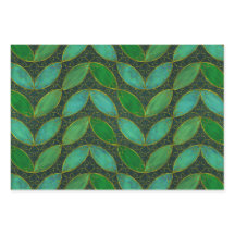 "Gold 'n Leaf" Wrapping Paper Flat Sheet Set of 3