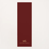 Gold Name Monogram Initials Personalized Fitness ヨガマット (正面)