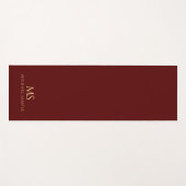 Gold Name Monogram Initials Personalized Fitness ヨガマット (正面(横))