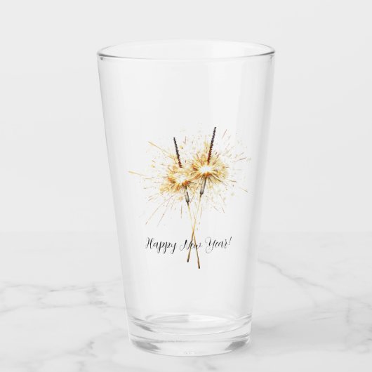 Gold New Year's Eve Day Celebration Sparklers タンブラーグラス (正面)