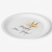 Gold New Year's Eve Day Celebration Sparklers ペーパープレート (アングル)