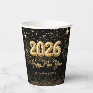 Gold New Year's Eve Party Paper Cups 紙コップ