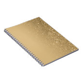 Gold Notebook with Glitter Edges – Glam Chic ノートブック (右側)