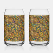 Gold Nouveau Style Cats ガラス缶 (裏面)