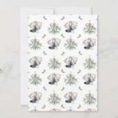 Gold Nutcracker and Mistletoe Christmas  招待状 (裏面)