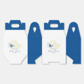 Gold “Oh Boy” Floral Typography Baby Shower フェイバーボックス (見開き)