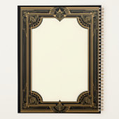 Gold on Black Art Deco Classic プランナー手帳 (裏面)