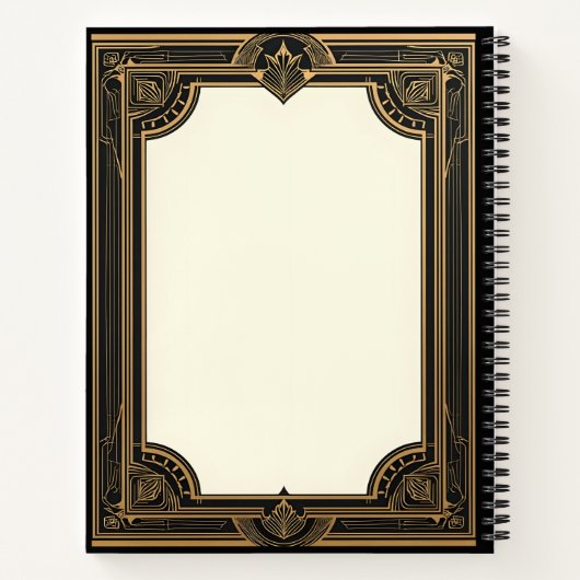 Gold on Black Classic ノートブック (裏面)