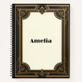 Gold on Black Classic ノートブック (正面)