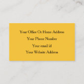 Gold Orange Golden Black Colorful Event Planner 名刺 (裏面)