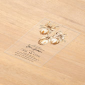 Gold Ornament Acrylic Baby Shower Invitation アクリル招待状 (レイダウン)