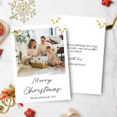 Gold Ornament Christmas Photo Greeting Card シーズンカード