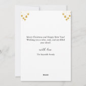 Gold Ornament Christmas Photo Greeting Card シーズンカード (裏面)