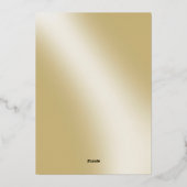 Gold Over Black Christmas Foil Invitation Card 箔シーズンカード (裏面)