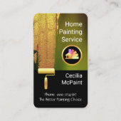 Gold Paint Brush Painting Wall 名刺 (正面)