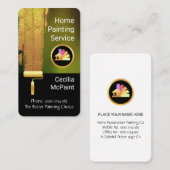 Gold Paint Brush Painting Wall 名刺 (正面/裏面)