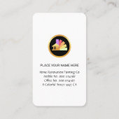 Gold Paint Brush Painting Wall 名刺 (裏面)