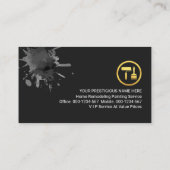 Gold Painting Brush Ladder Paint Splatter 名刺 (裏面)