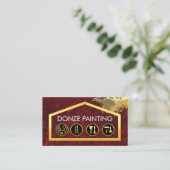 Gold Painting Tools On Building Frame 名刺 (スタンド正面)