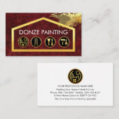 Gold Painting Tools On Building Frame 名刺 (正面/裏面)