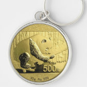Gold Panda coin キーホルダー (正面)