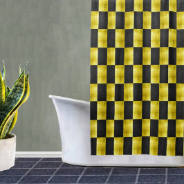 Gold-Paneled-Black-IV シャワーカーテン