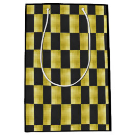 Gold-Paneled-Black-IV ミディアムペーパーバッグ