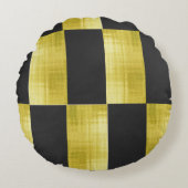 Gold-Paneled-Black-IV ラウンドクッション (正面)