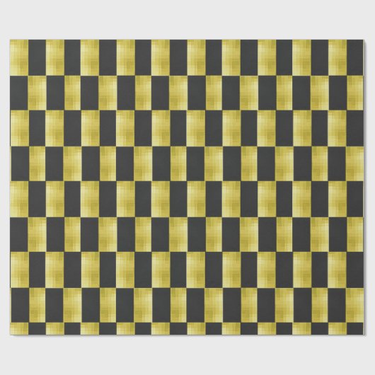 Gold-Paneled Black-IV Wrapping Paper ラッピングペーパー (フラット)