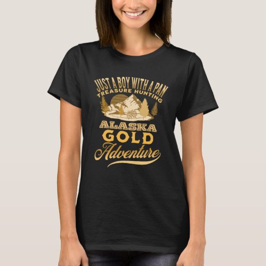 Gold Panning   USA Nugget Love Alaska Outdoors Tシャツ (正面)
