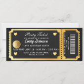Gold Party Ticket Invitation 招待状 (正面)