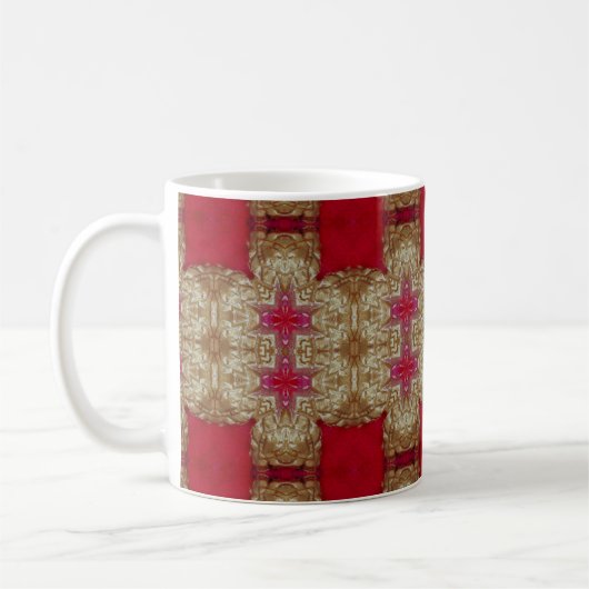 Gold pattern cement wall closeabstract, ancient, a コーヒーマグカップ (左)