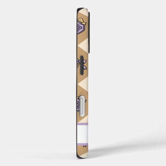 Gold Personalized Girly Checkered Case-Mate iPhoneケース (裏面 / 右)