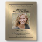 Gold/Personalized Photo - Employee Award Plaque フォトプラーク (正面)
