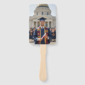 Gold Photo Personalized Graduation Fan ハンドファン (正面)