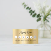 Gold photo QR code business loyalty card ロイヤリティカード (スタンド正面)