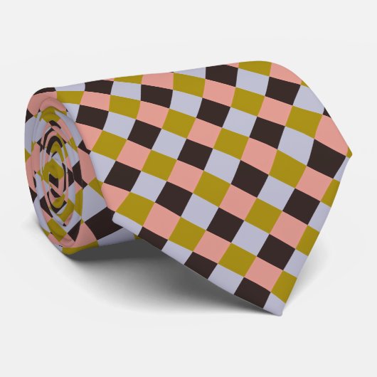 Gold Pink Chocolate Lavender ネクタイ (ロール)