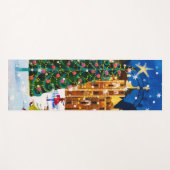 Gold Pink Christmas Winter Ice Skating  ヨガマット (正面(横))