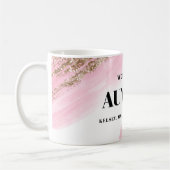 Gold Pink Gift for Auntie with  Names  コーヒーマグカップ (左)