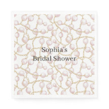 Gold Pink Glam Pearls Bridal Shower