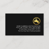 Gold Pipes Building Frame Plumber Service 名刺 (裏面)