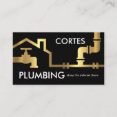 Gold Pipes Building Frame Plumber Service 名刺 (正面)