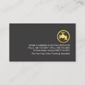 Gold Pipes Building Frame Plumber Service 名刺 (裏面)