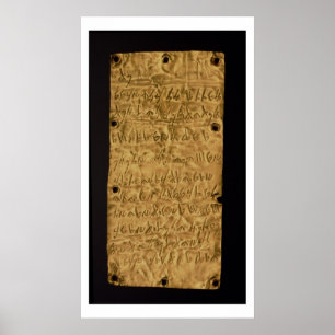 Gold plate with Phoenician inscription, from Santa ポスター