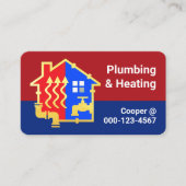 Gold Plumbing Heating Home Frame 名刺 (正面)