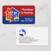 Gold Plumbing Heating Home Frame 名刺 (正面/裏面)