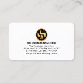 Gold Plumbing Icons on Waterdrop Layer 名刺 (裏面)