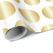 Gold Polka Dot Design ラッピングペーパー (ロールコーナー)