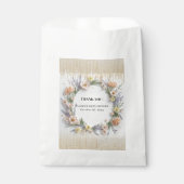 Gold Pressed Wildflower in Bloom Baby Shower フェイバーバッグ (正面)