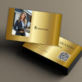 Gold Professional Real Estate Agent Photo QR Code 名刺